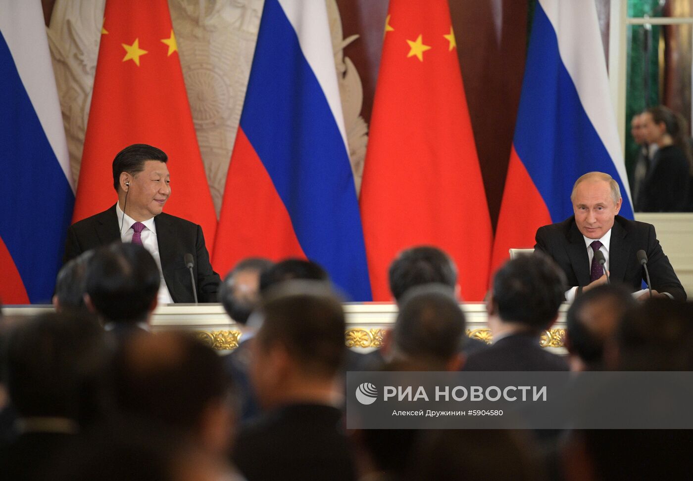 Мероприятия с участием президента РФ В. Путина в рамках государственного визита в РФ председателя КНР Си Цзиньпина