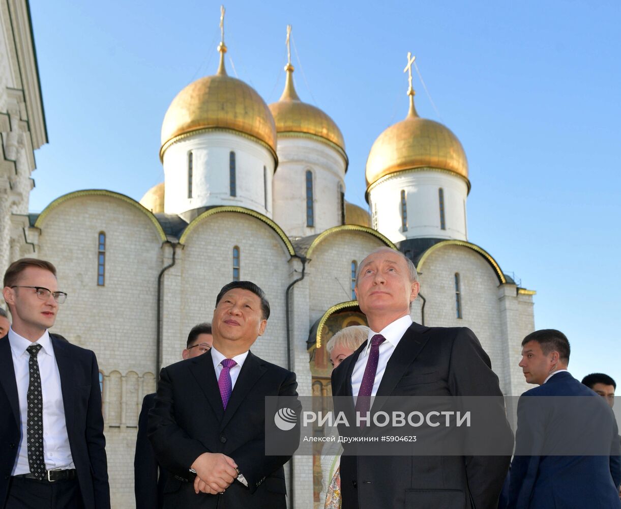 Мероприятия с участием президента РФ В. Путина в рамках государственного визита в РФ председателя КНР Си Цзиньпина