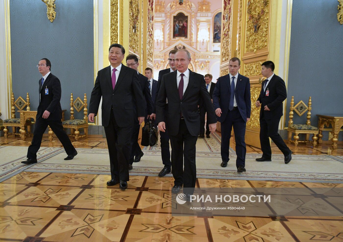 Мероприятия с участием президента РФ В. Путина в рамках государственного визита в РФ председателя КНР Си Цзиньпина