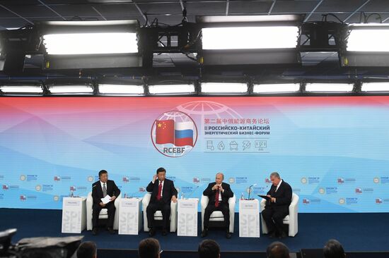 Президент РФ В. Путин на Петербургском международном экономическом форуме. День второй