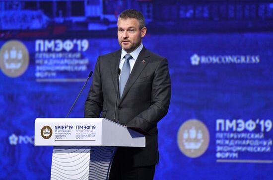Президент РФ В. Путин на Петербургском международном экономическом форуме. День второй