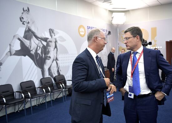 Президент РФ В. Путин на Петербургском международном экономическом форуме. День второй