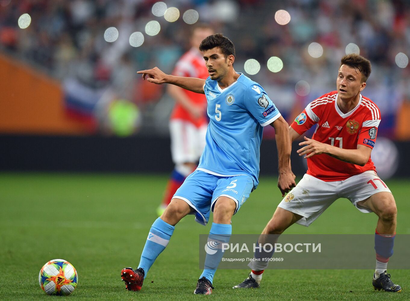 Футбол. Отборочный ЧЕ-2020. Матч Россия - Сан-Марино
