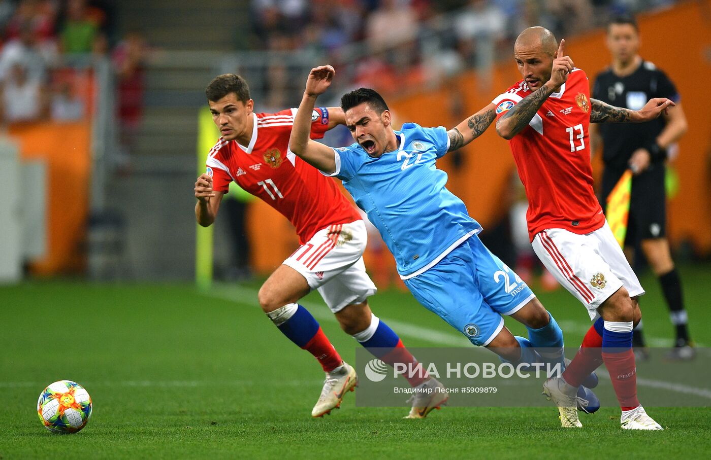 Футбол. Отборочный ЧЕ-2020. Матч Россия - Сан-Марино