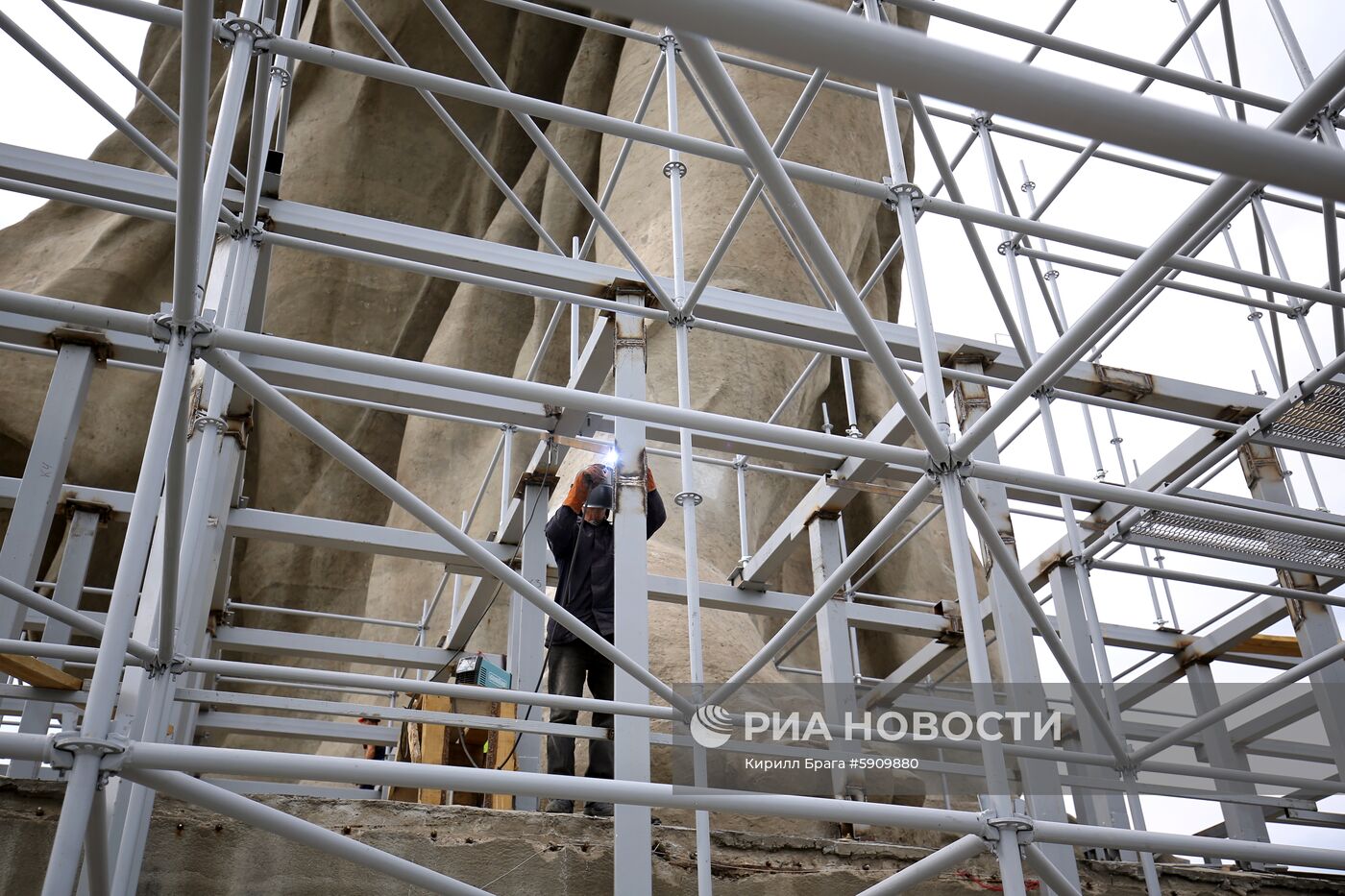 Реконструкция монумента «Родина-мать зовет!» на Мамаевом кургане 