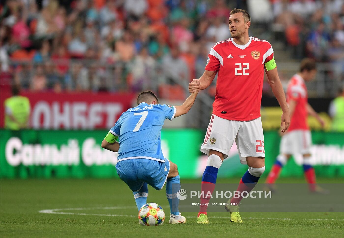 Футбол. Отборочный ЧЕ-2020. Матч Россия - Сан-Марино
