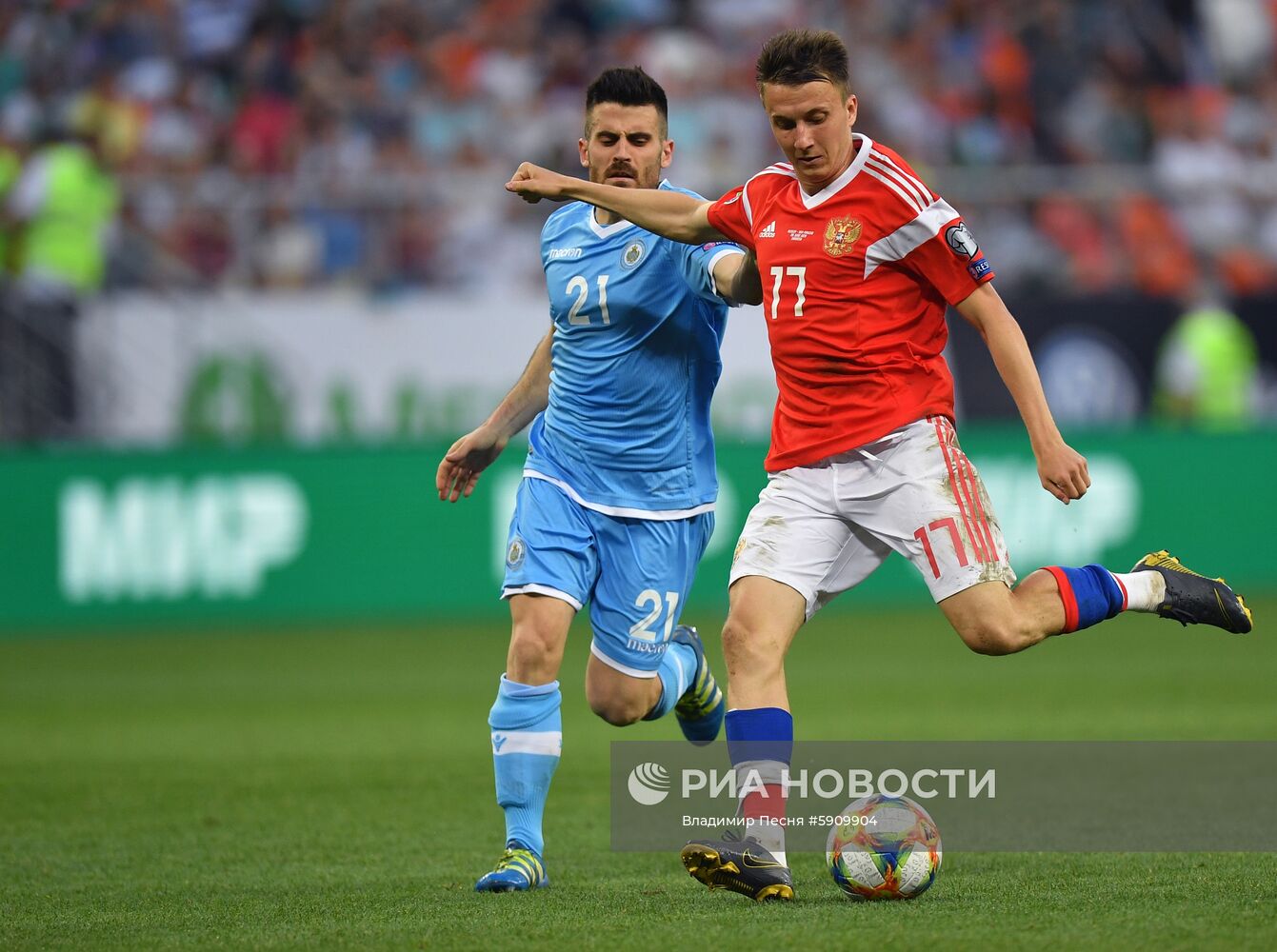 Футбол. Отборочный ЧЕ-2020. Матч Россия - Сан-Марино