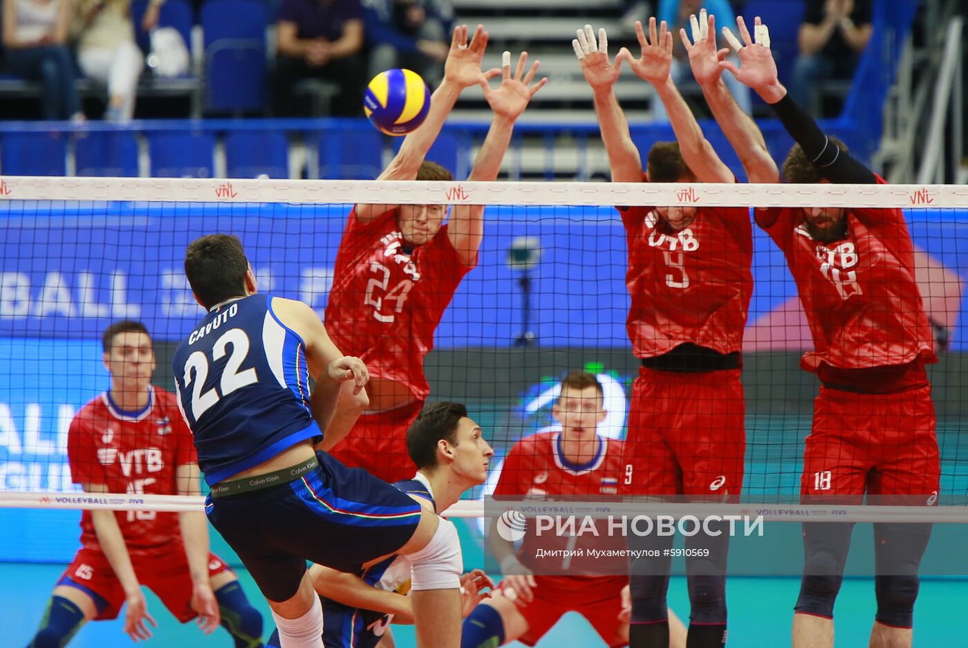 Волейбол. Мужчины. Этап Лиги Наций. Матч Россия - Италия