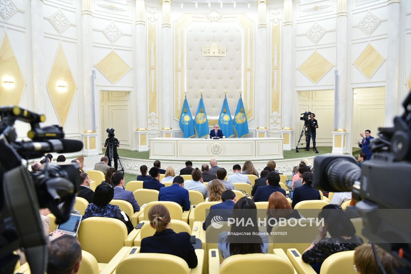 Пресс-конференция К-Ж. Токаева после оглашения предварительных итогов выборов