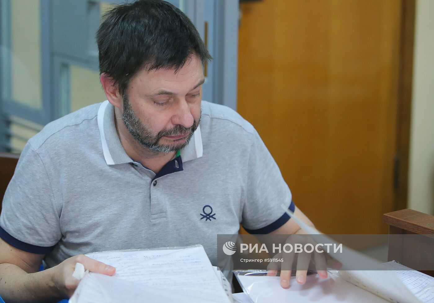 Заседание суда по делу журналиста К. Вышинского в Киеве