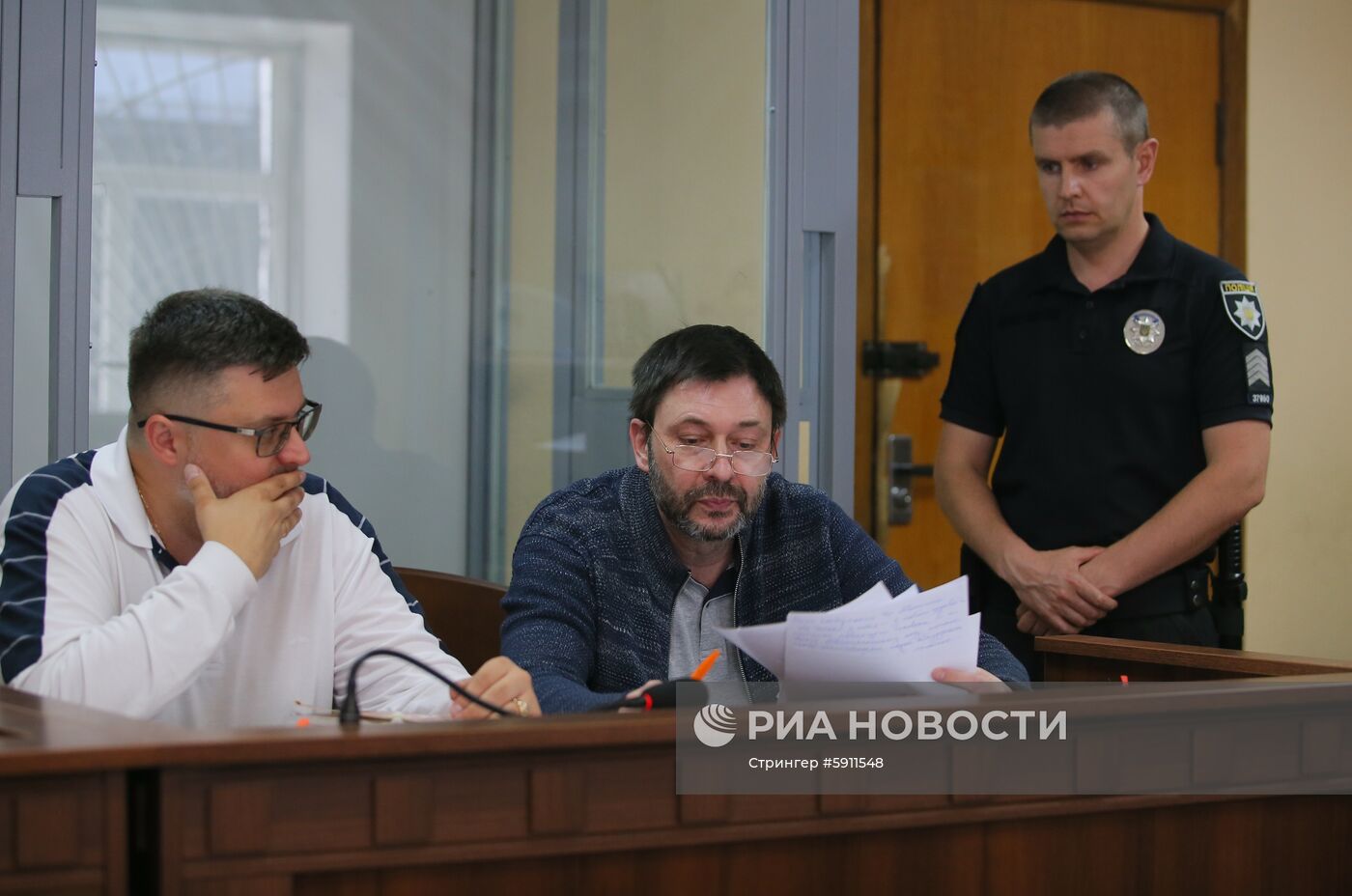 Заседание суда по делу журналиста К. Вышинского в Киеве