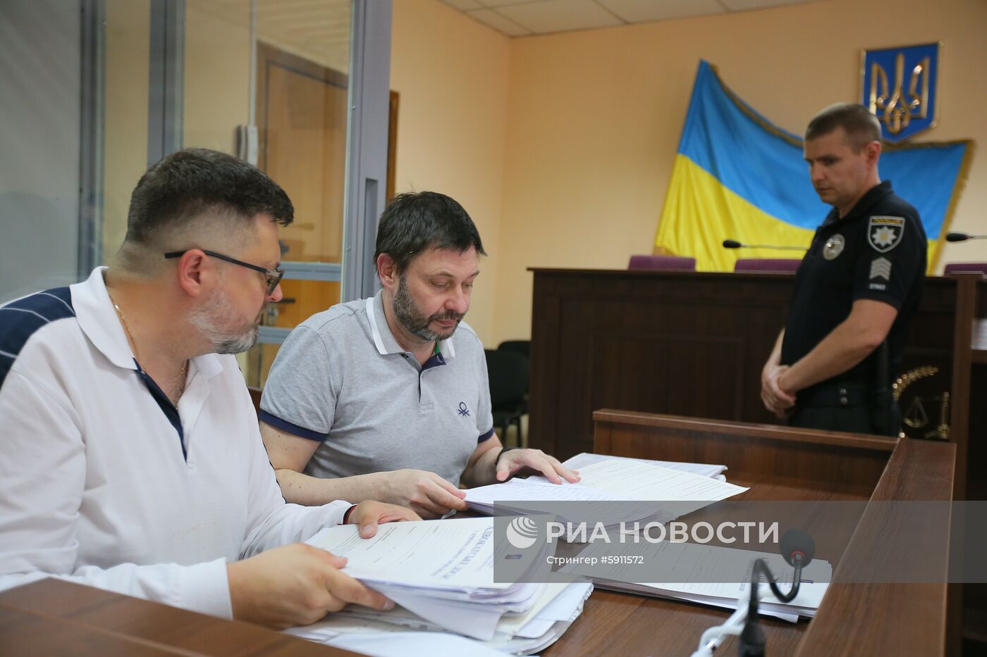 Заседание суда по делу журналиста К. Вышинского в Киеве