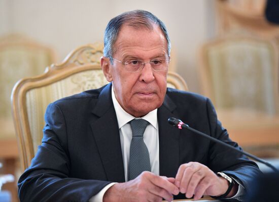 Встреча глав МИД РФ и Гренады С. Лаврова и П. Дэвида