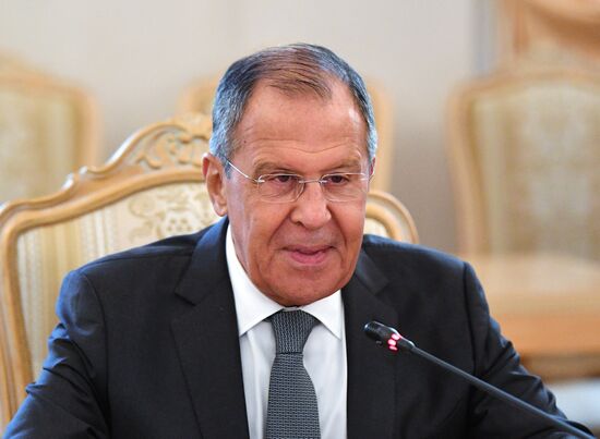 Встреча глав МИД РФ и Гренады С. Лаврова и П. Дэвида