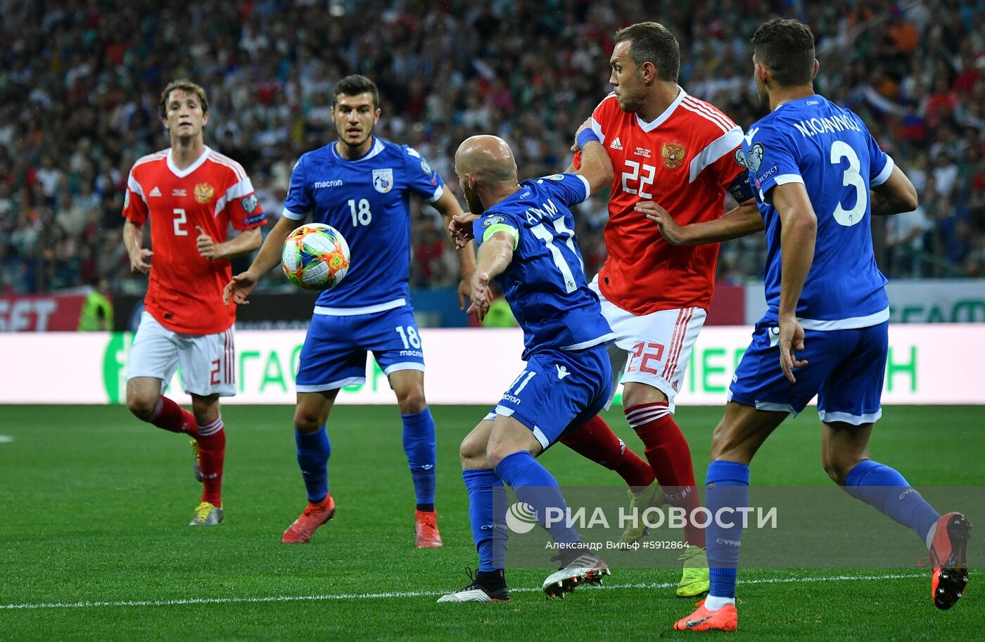 Футбол. Отборочный ЧЕ-2020. Матч Россия - Кипр