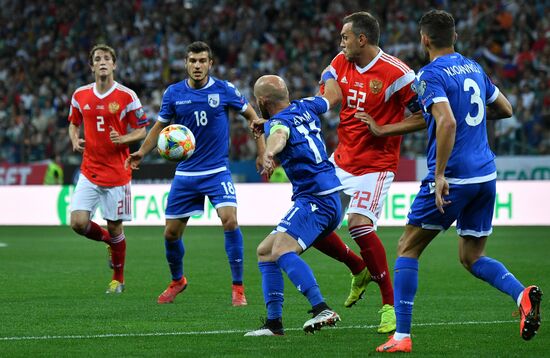Футбол. Отборочный ЧЕ-2020. Матч Россия - Кипр