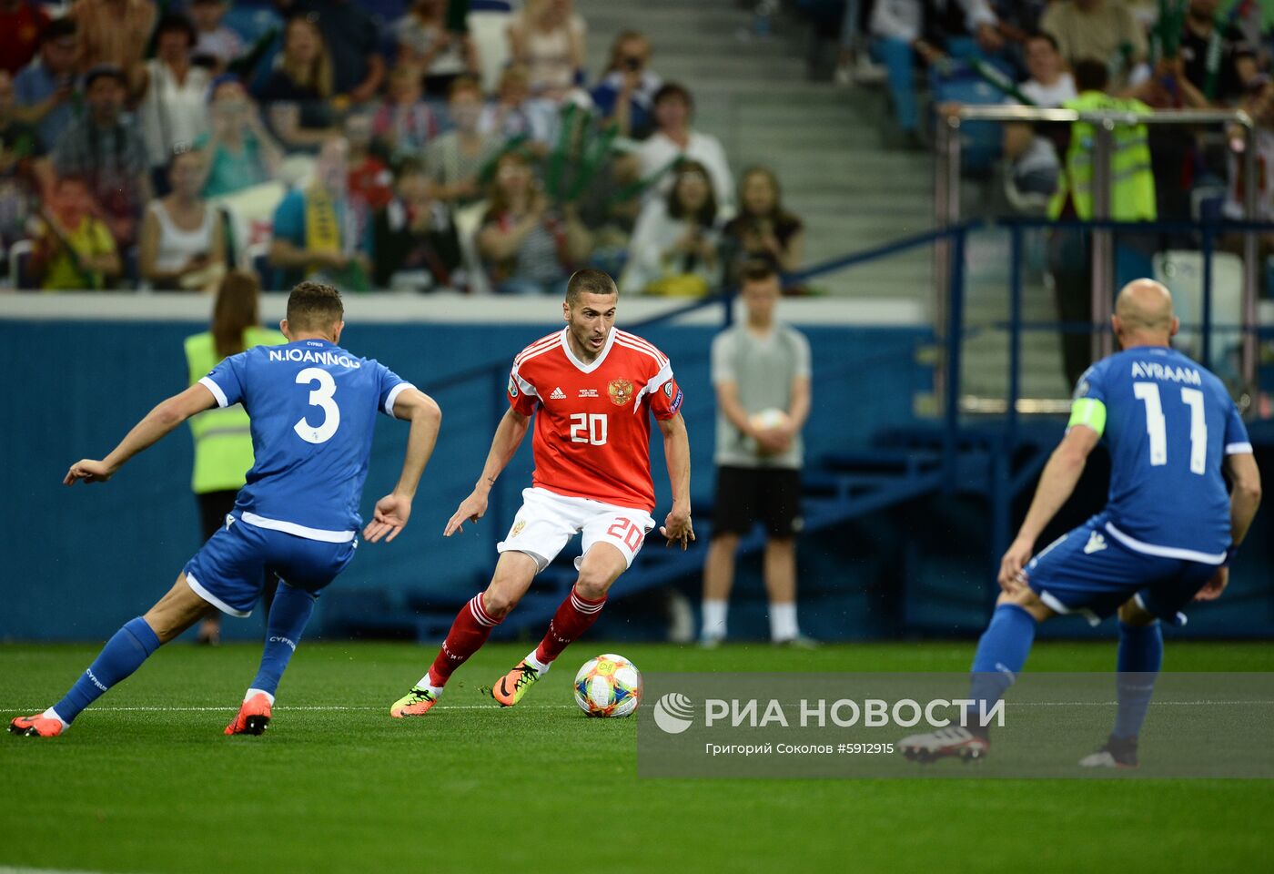 Футбол. Отборочный ЧЕ-2020. Матч Россия - Кипр