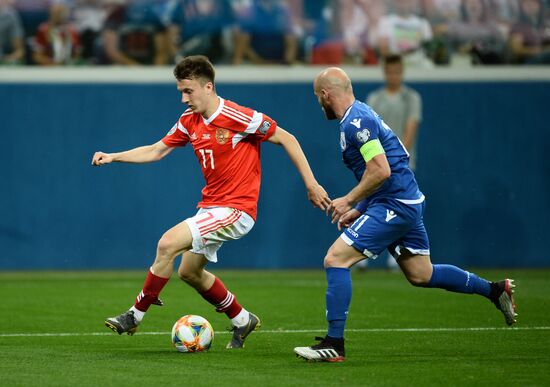 Футбол. Отборочный ЧЕ-2020. Матч Россия - Кипр