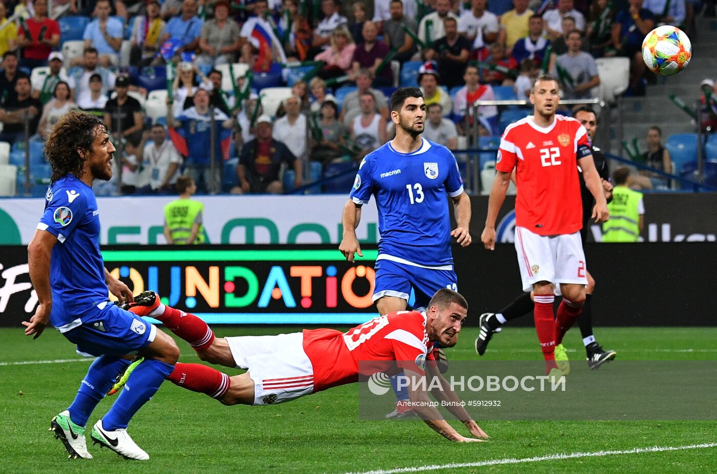 Футбол. Отборочный ЧЕ-2020. Матч Россия - Кипр