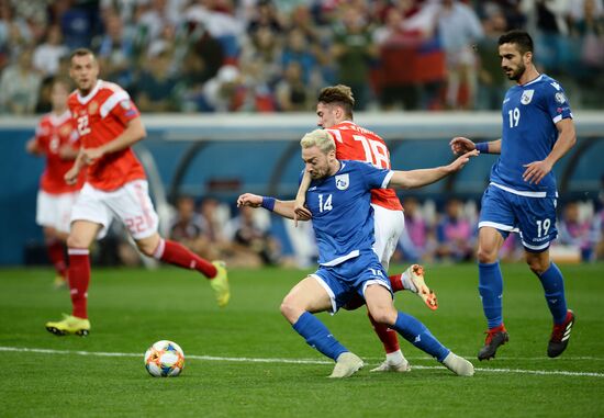 Футбол. Отборочный ЧЕ-2020. Матч Россия - Кипр