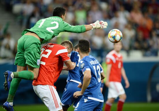 Футбол. Отборочный ЧЕ-2020. Матч Россия - Кипр