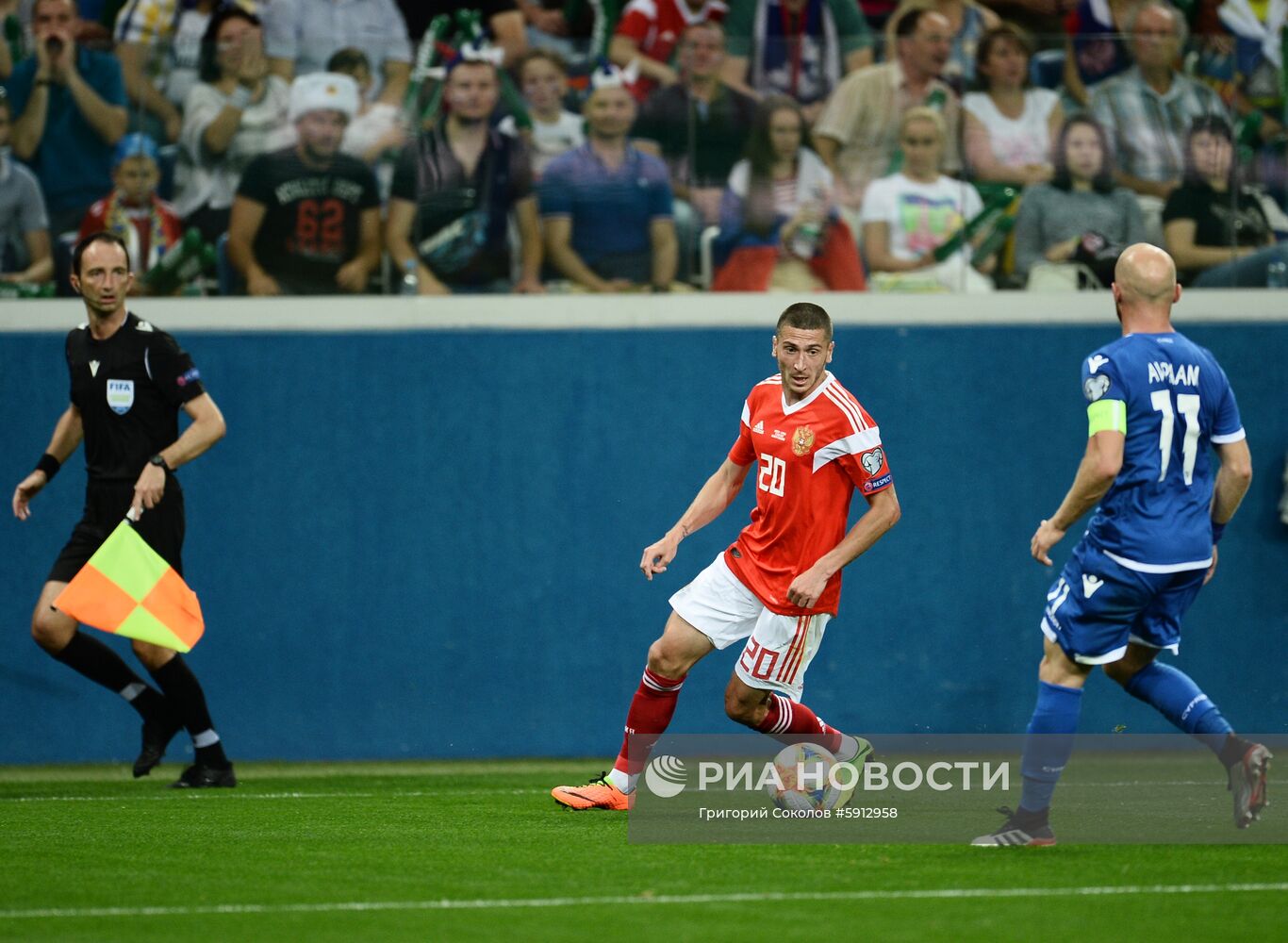 Футбол. Отборочный ЧЕ-2020. Матч Россия - Кипр