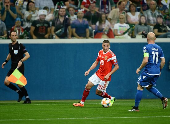 Футбол. Отборочный ЧЕ-2020. Матч Россия - Кипр