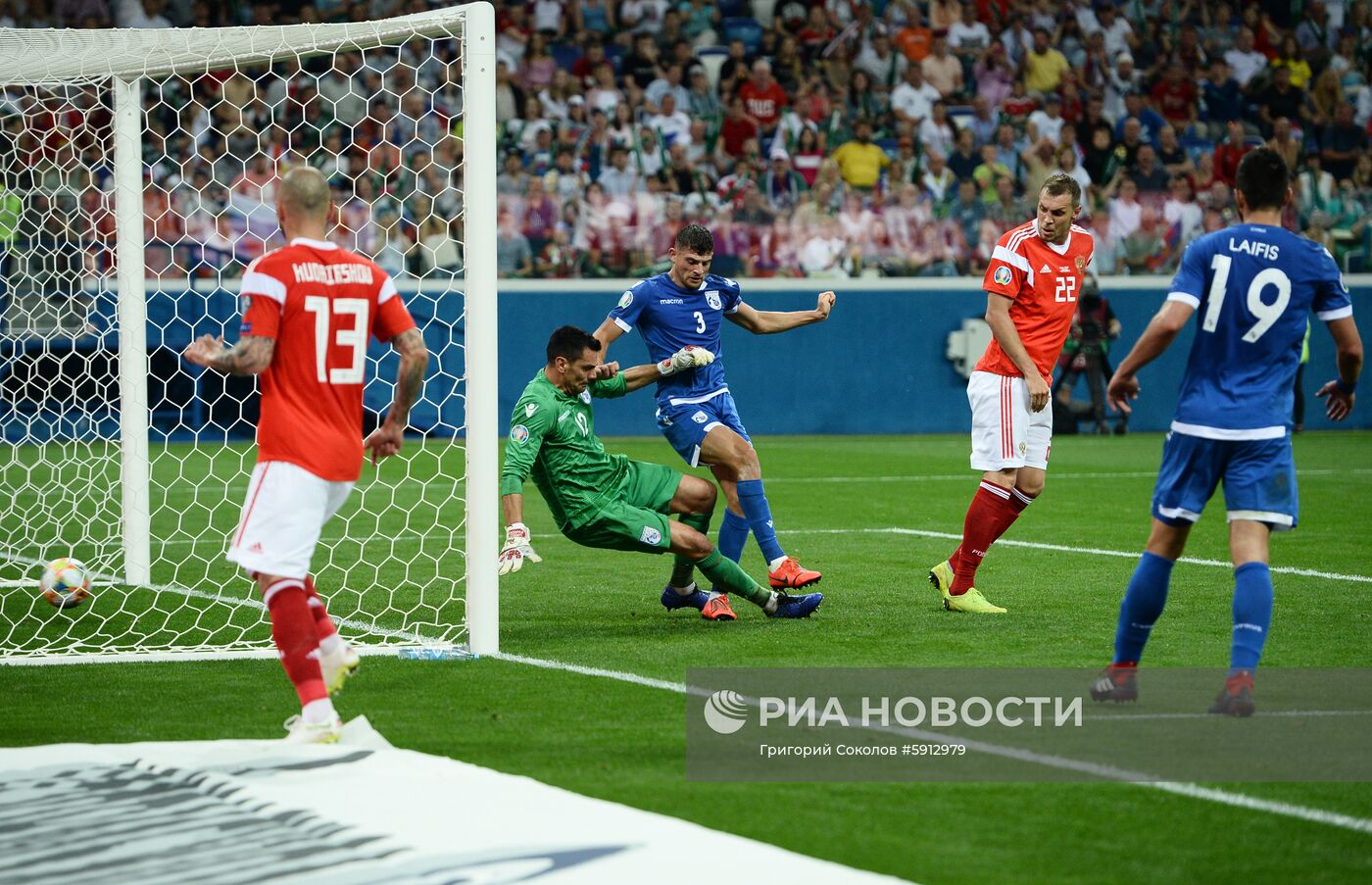 Футбол. Отборочный ЧЕ-2020. Матч Россия - Кипр