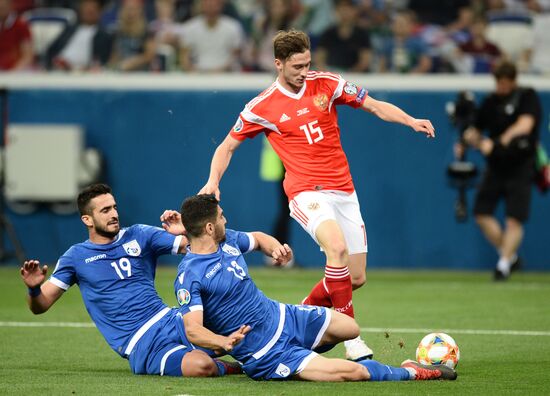 Футбол. Отборочный ЧЕ-2020. Матч Россия - Кипр
