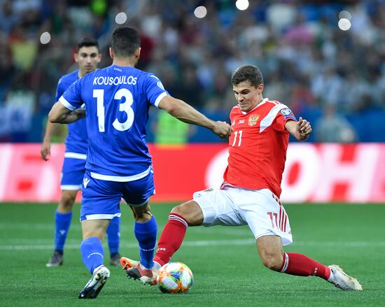 Футбол. Отборочный ЧЕ-2020. Матч Россия - Кипр