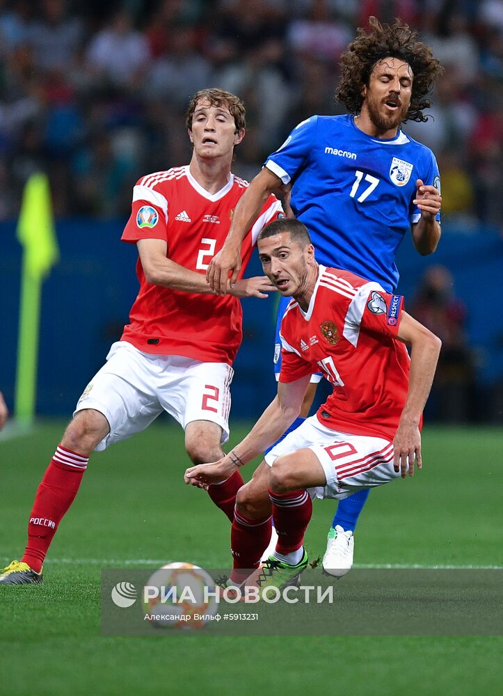 Футбол. Отборочный ЧЕ-2020. Матч Россия - Кипр