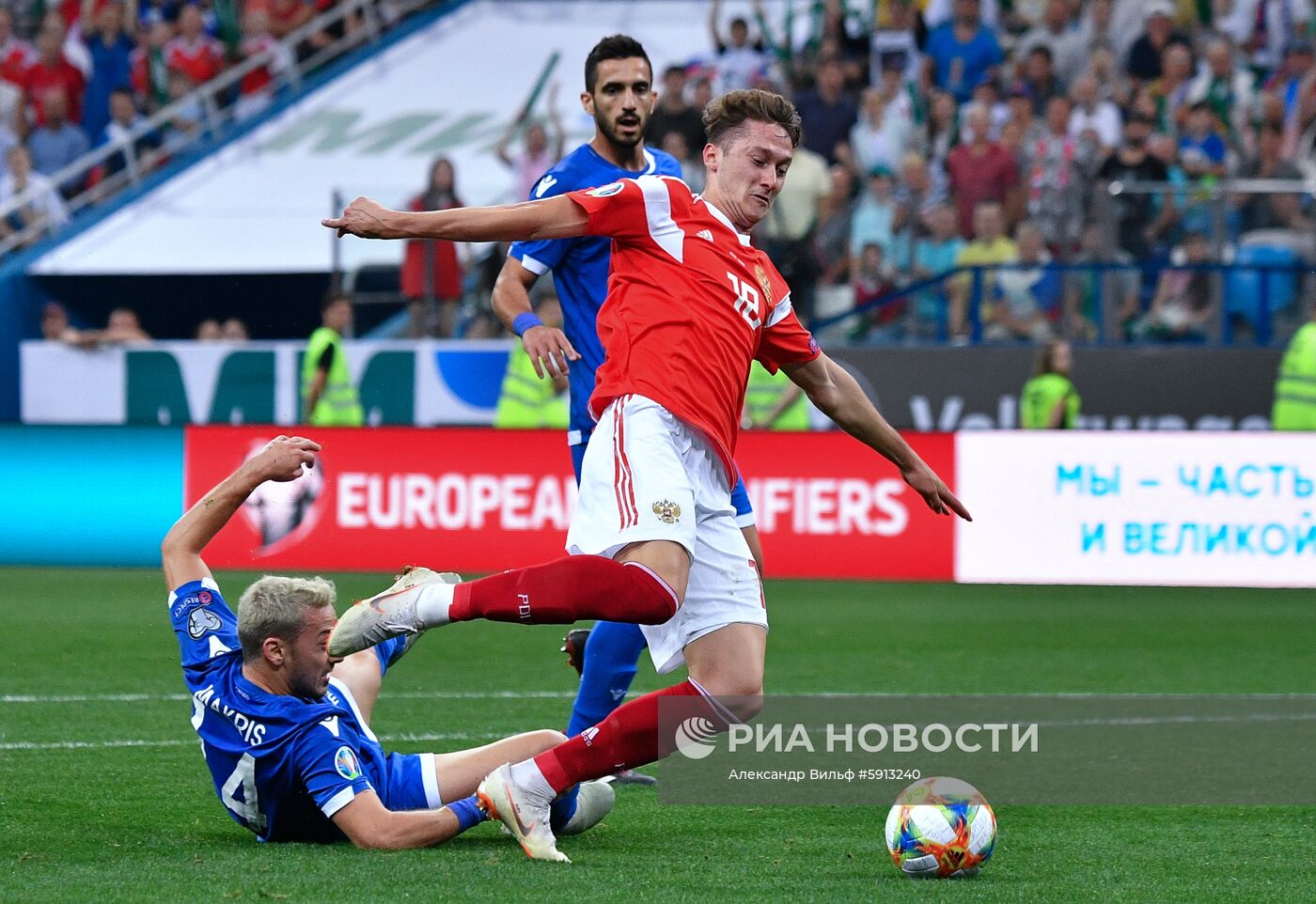 Футбол. Отборочный ЧЕ-2020. Матч Россия - Кипр