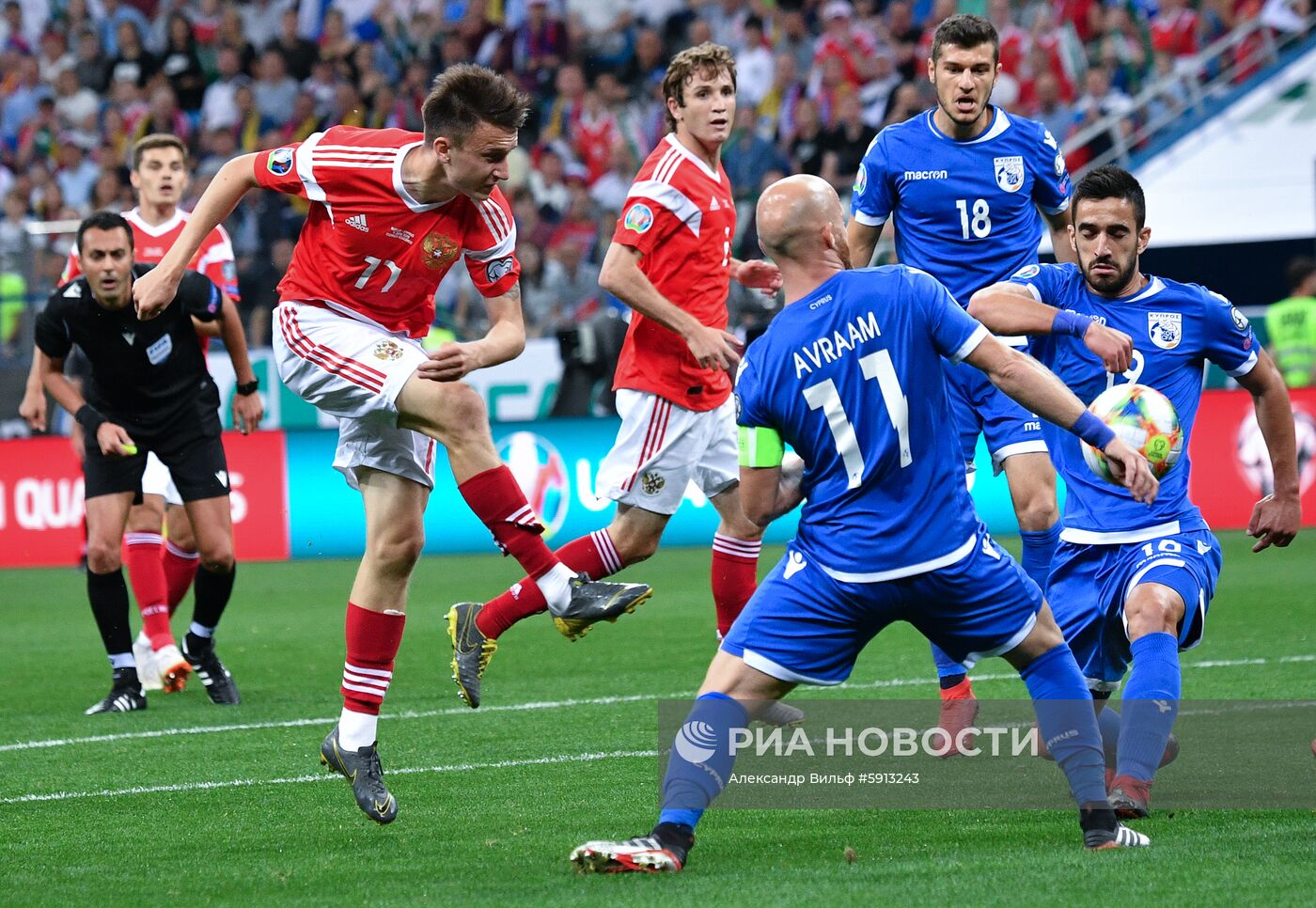Футбол. Отборочный ЧЕ-2020. Матч Россия - Кипр