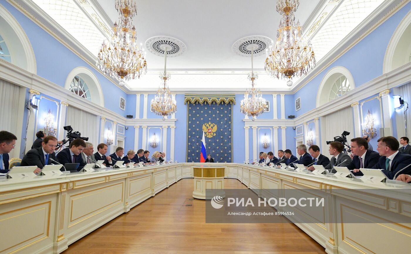 Премьер-министр РФ Д. Медведев провел заседание правительства РФ
