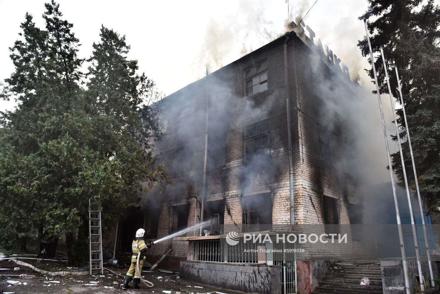 Пожар в Пятигорске