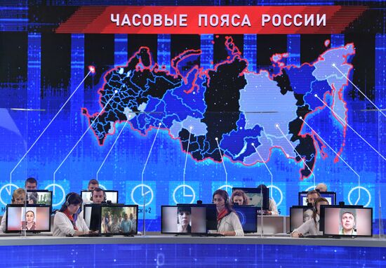 Прямая линия с президентом РФ Владимиром Путиным