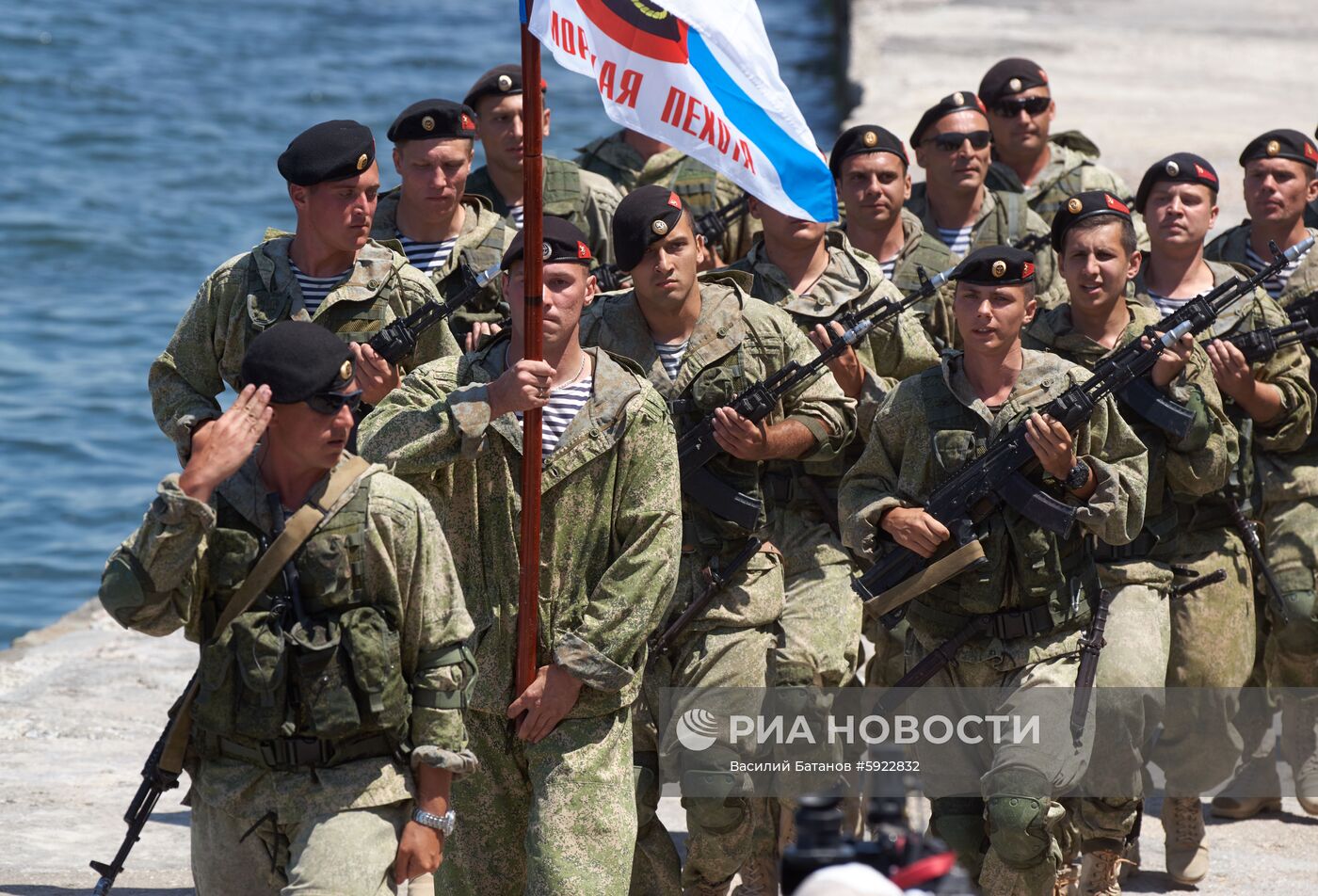 Тренировка военно-технического форума «Армия-2019» в Севастополе