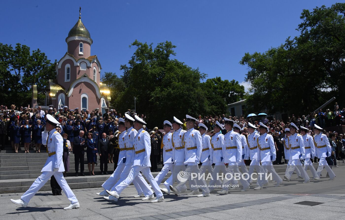 Празднование школьных выпускных в городах России