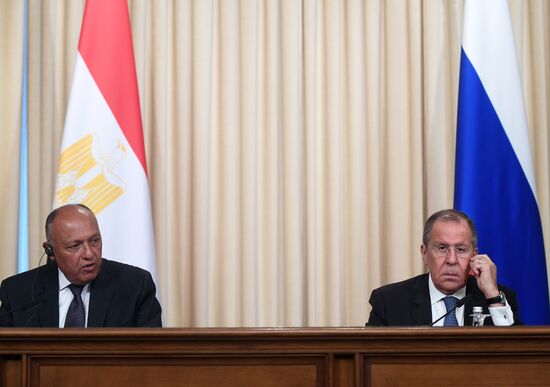 Встреча министров иностранных дел и обороны РФ и Египта 