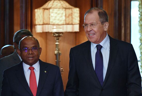 Встреча глав МИД РФ и Мальдив С. Лаврова и А.Шахида