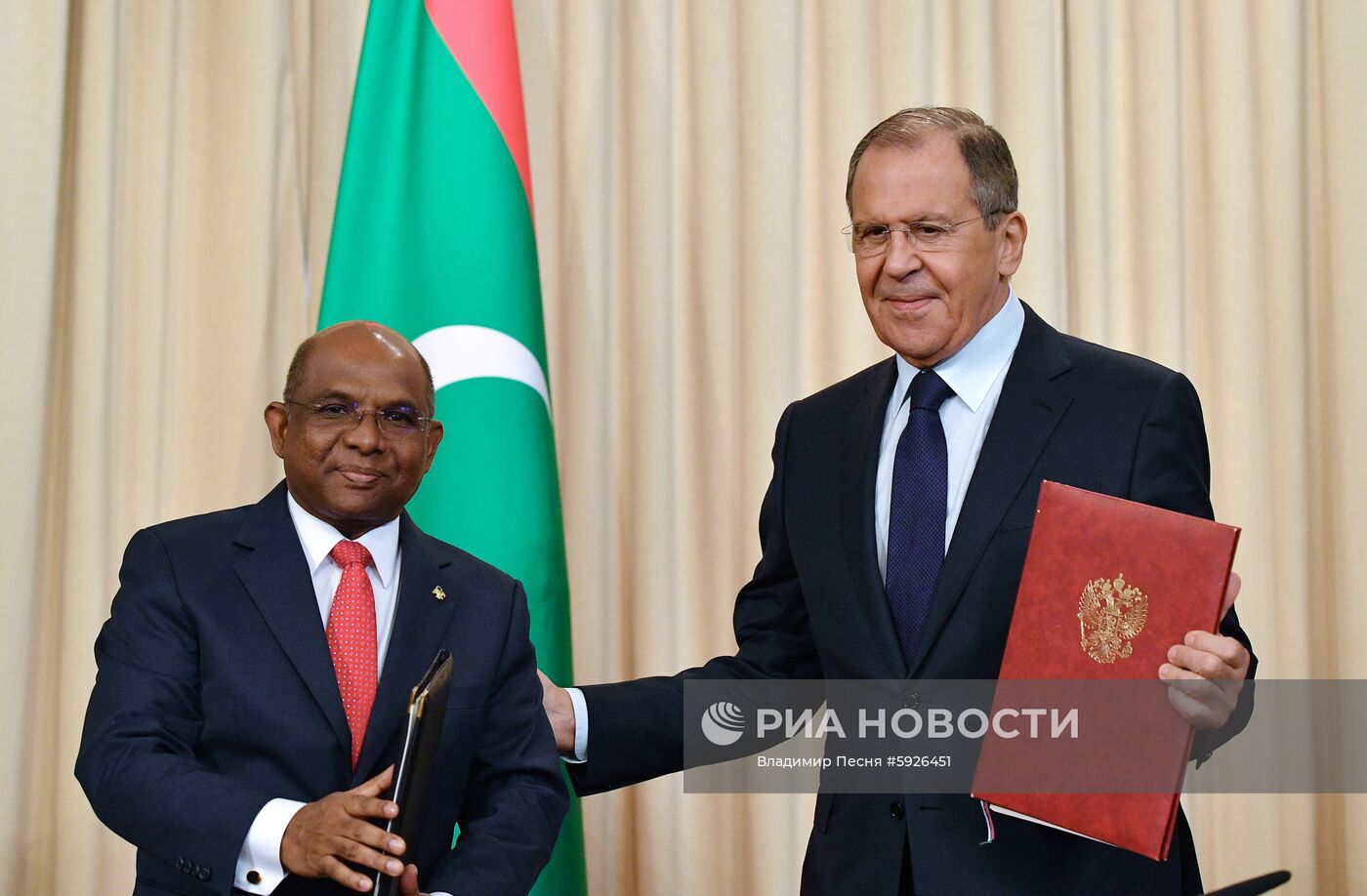 Встреча глав МИД РФ и Мальдив С. Лаврова и А.Шахида