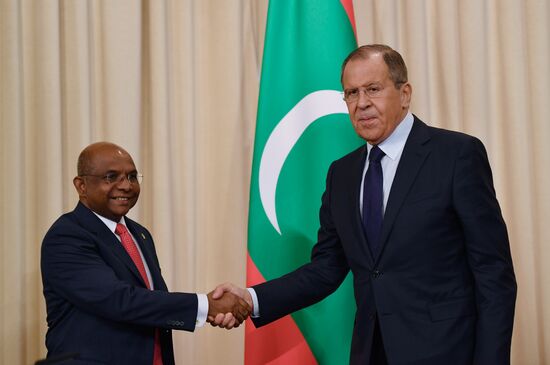 Встреча глав МИД РФ и Мальдив С. Лаврова и А.Шахида