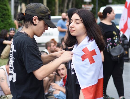  Акция протеста в Тбилиси