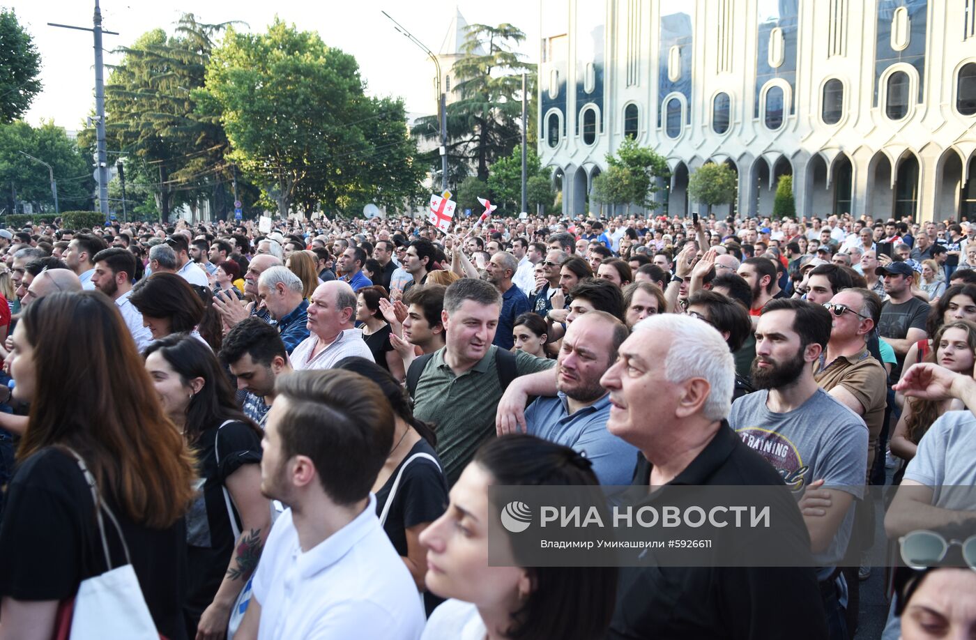  Акция протеста в Тбилиси