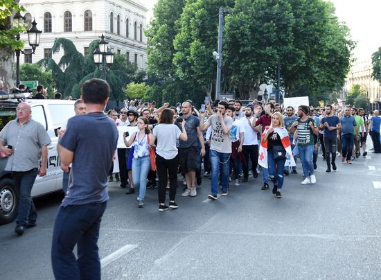  Акция протеста в Тбилиси