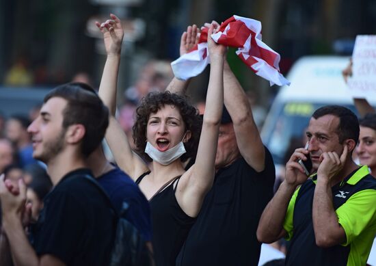  Акция протеста в Тбилиси