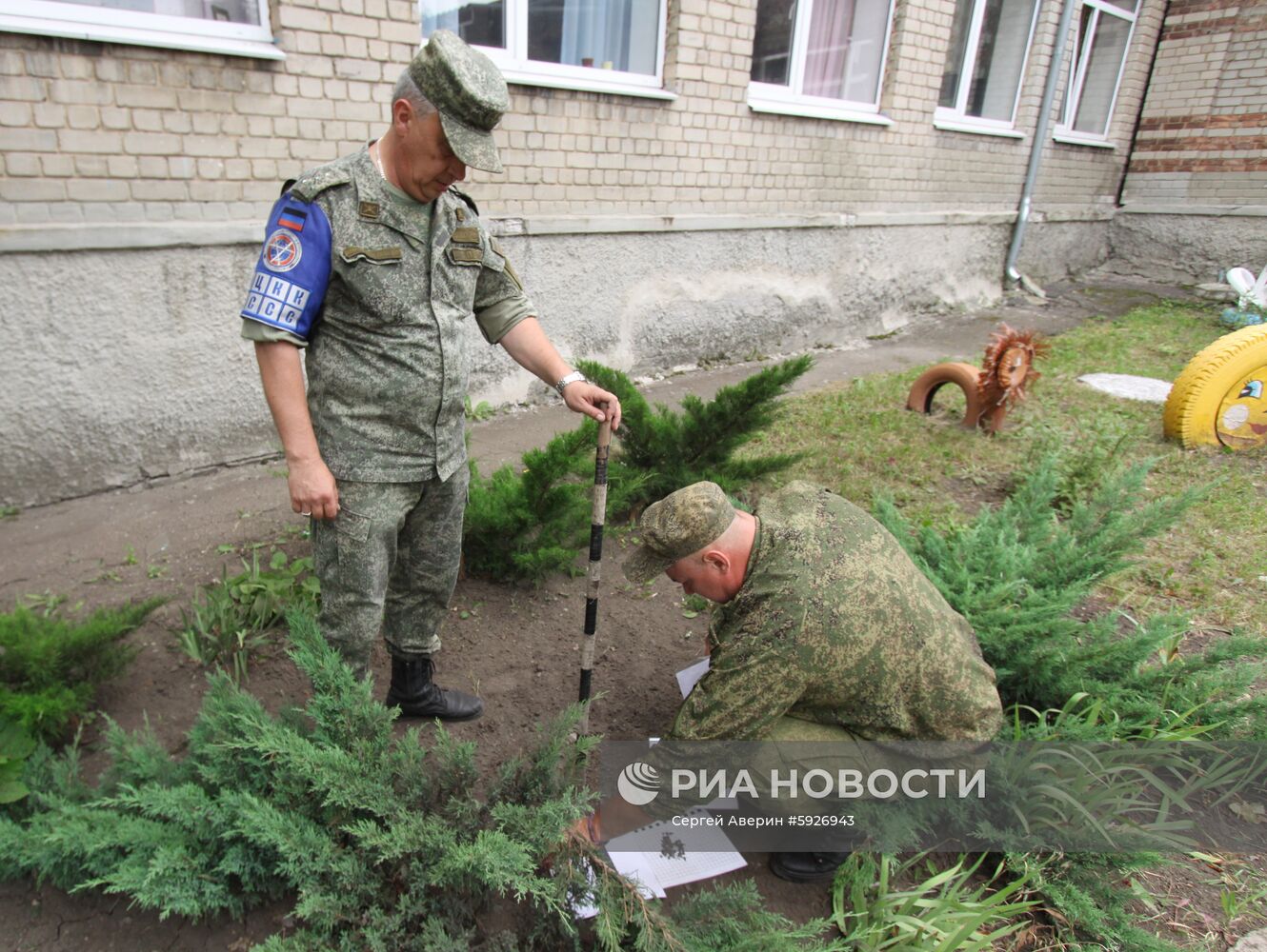 Последствия обстрела в Донецке