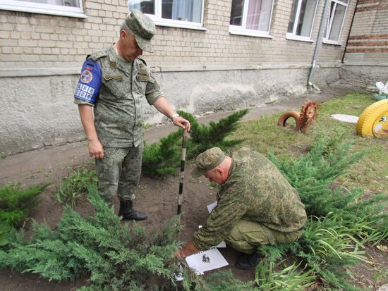 Последствия обстрела в Донецке