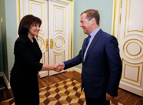 Премьер-министр РФ Д. Медведев встретился со спикером Народного собрания Болгарии Ц. Караянчевой