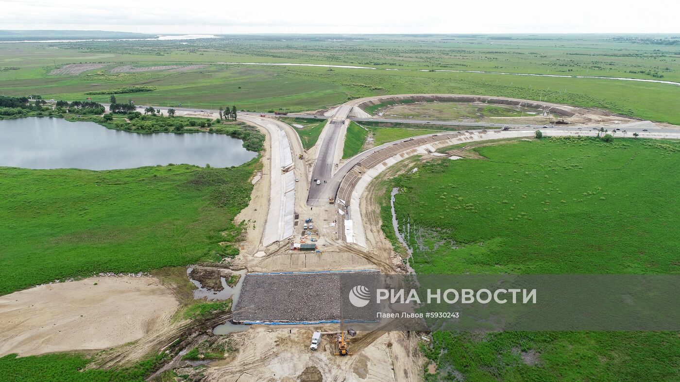 Автомобильный мост Благовещенск - Хэйхэ через реку Амур